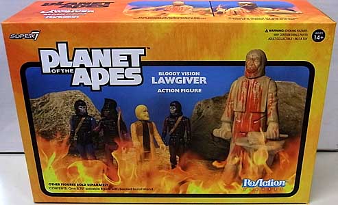 SUPER 7 REACTION FIGURES 3.75インチアクションフィギュア PLANET OF THE APES WAVE 2 LAW GIVER STATUE [BLOODY] パッケージ傷み特価