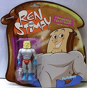 SUPER 7 REACTION FIGURES 3.75インチアクションフィギュア REN & STIMPY WAVE 1 POWDERED TOAST MAN