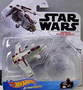 台紙傷み特価 MATTEL HOT WHEELS STAR WARS DIE-CAST VEHICLE 2021 REPUBLIC ATTACK GUNSHIP