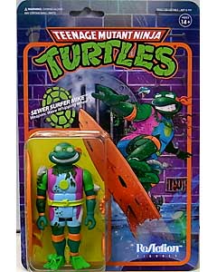 SUPER 7 REACTION FIGURES 3.75インチアクションフィギュア TEENAGE MUTANT NINJA TURTLES WAVE 3 SEWER SURFER MICHELANGELO