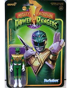 SUPER 7 REACTION FIGURES 3.75インチアクションフィギュア MIGHTY MORPHIN POWER RANGERS WAVE 1 GREEN RANGER