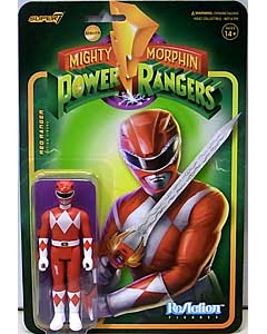 SUPER 7 REACTION FIGURES 3.75インチアクションフィギュア MIGHTY MORPHIN POWER RANGERS WAVE 1 RED RANGER