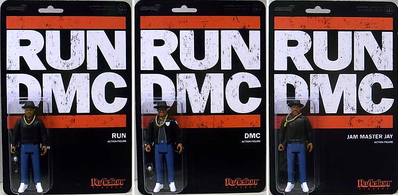 SUPER 7 REACTION FIGURES 3.75インチアクションフィギュア RUN DMC 3種セット