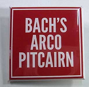 by NORMAN ENGLAND 缶バッジ BACH'S ARCO PITCAIRN