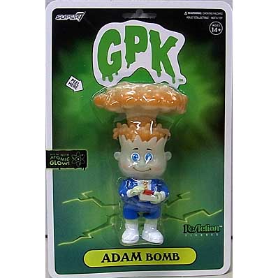 ブリスター傷み特価 SUPER 7 REACTION FIGURES 3.75インチアクションフィギュア GARBAGE PAIL KIDS ADAM BOMB [GLOW IN THE DARK]