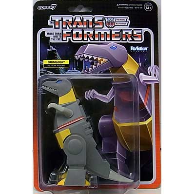 台紙傷み特価 SUPER 7 REACTION FIGURES 3.75インチアクションフィギュア TRANSFORMERS WAVE 5 GRIMLOCK DINO