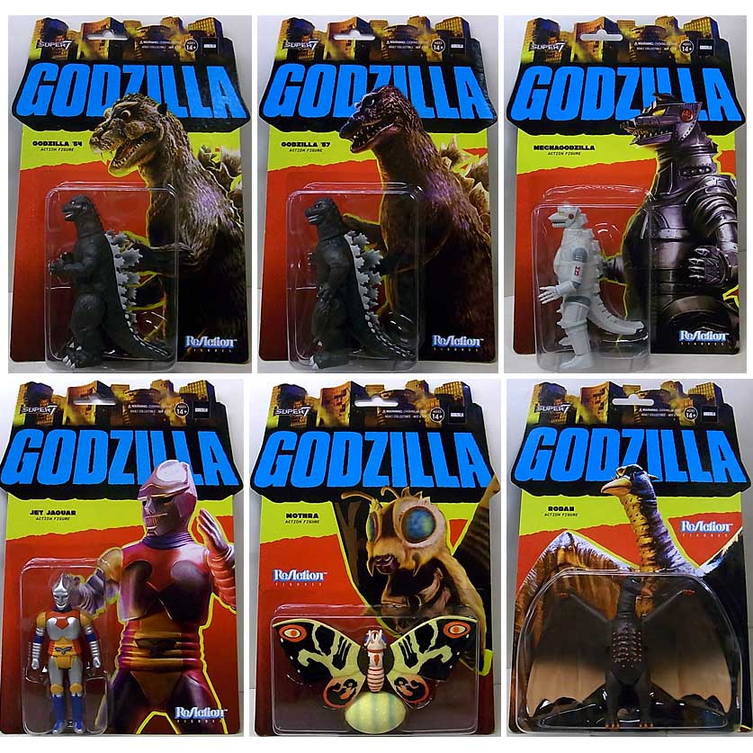 SUPER 7 REACTION FIGURES 3.75インチアクションフィギュア TOHO WAVE 1 6種セット