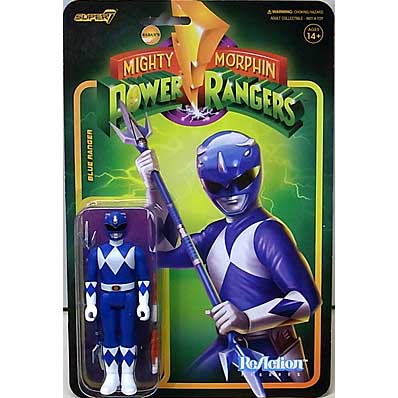 ワケアリ特価 SUPER 7 REACTION FIGURES 3.75インチアクションフィギュア MIGHTY MORPHIN POWER RANGERS WAVE 3 BLUE RANGER