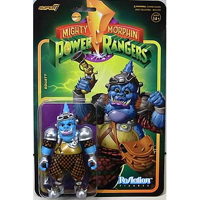 SUPER 7 REACTION FIGURES 3.75インチアクションフィギュア MIGHTY MORPHIN POWER RANGERS WAVE 3 SQUATT