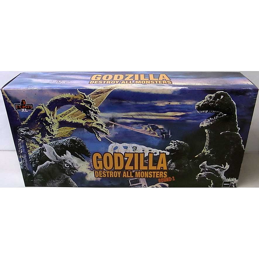 MEZCO 5 POINTS XL GODZILLA DESTROY ALL MONSTERS (1968) ROUND 1 BOX SET