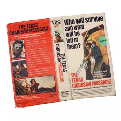 CREEPY CO. THE TEXAS CHAINSAW MASSACRE VHS THROW BLANKET