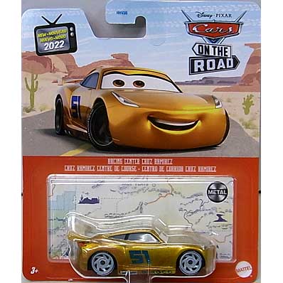 台紙傷み特価 MATTEL CARS ON THE ROAD シングル RACING CENTER CRUZ RAMILEZ