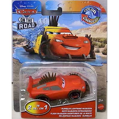 MATTEL CARS ON THE ROAD COLOR CHANGERS シングル RUMBLER LIGHTNING McQUEEN