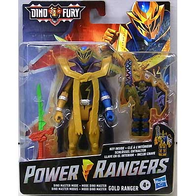 HASBRO POWER RANGERS DINO FURY 6インチアクションフィギュア DINO MASTER MODE GOLD RANGER