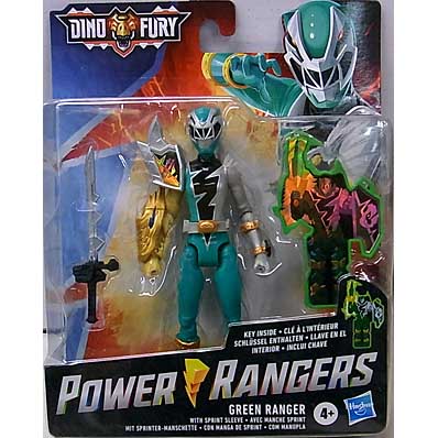 HASBRO POWER RANGERS DINO FURY 6インチアクションフィギュア GREEN RANGER WITH SPRINT SLEEVE