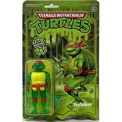 NYCC 2022 SUPER 7 REACTION FIGURES 3.75インチアクションフィギュア TEENAGE MUTANT NINJA TURTLES RAPHAEL [MUTAGEN OOZE]