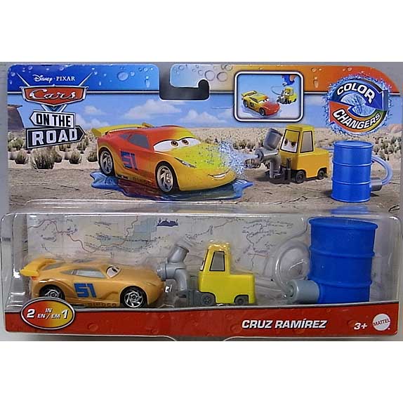 MATTEL CARS ON THE ROAD COLOR CHANGERS 2PACK CRUZ RAMIREZ & PITTY