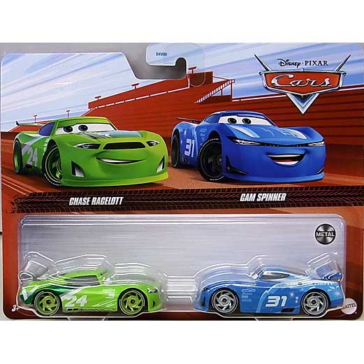 MATTEL CARS 2022 2PACK CHASE RACELOTT & CAM SPINNER