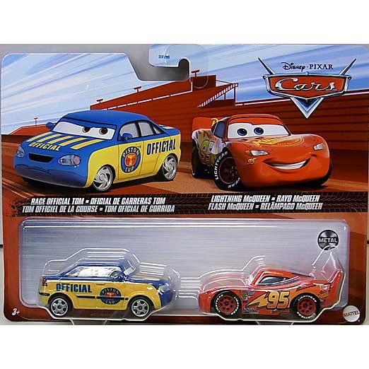 MATTEL CARS 2022 2PACK RACE OFFICIAL TOM & LIGHTNING McQUEEN