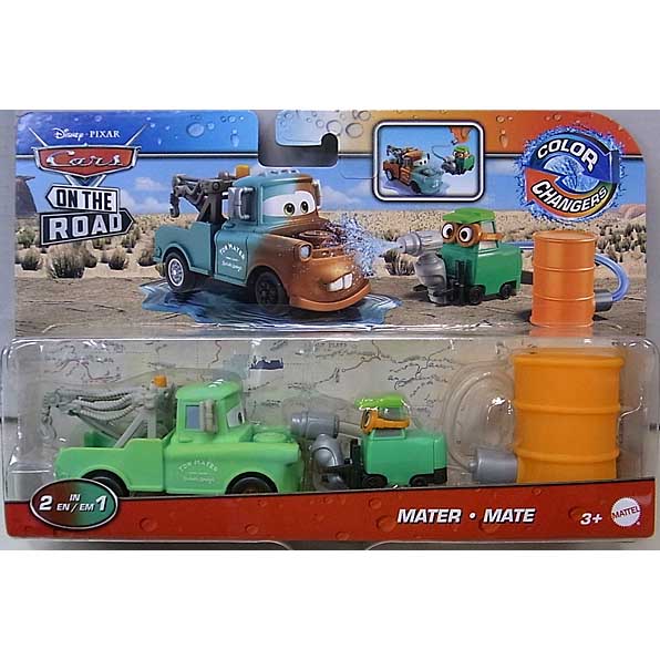 MATTEL CARS ON THE ROAD COLOR CHANGERS 2PACK MATER & PITTY