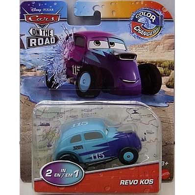 ブリスターワレ＆傷み特価 MATTEL CARS ON THE ROAD COLOR CHANGERS シングル REVO KOS