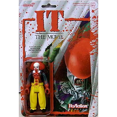 SUPER 7 REACTION FIGURES 3.75インチアクションフィギュア IT [1990] PENNYWISE [BLOOD SPLATTER]