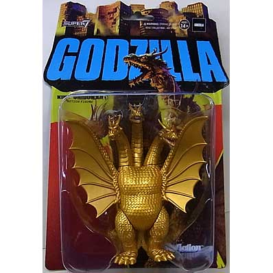 台紙傷み特価 SUPER 7 REACTION FIGURES 3.75インチアクションフィギュア TOHO WAVE 2 KING GHIDORAH