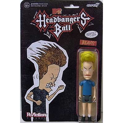 SUPER 7 REACTION FIGURES 3.75インチアクションフィギュア BEAVIS AND BUTT-HEAD WAVE 3 HEADBANGERS BALL BEAVIS