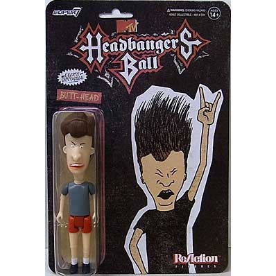 SUPER 7 REACTION FIGURES 3.75インチアクションフィギュア BEAVIS AND BUTT-HEAD WAVE 3 HEADBANGERS BALL BUTT-HEAD