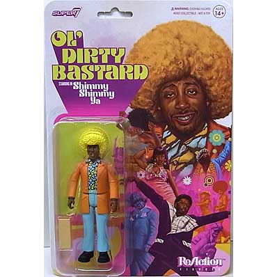 SUPER 7 REACTION FIGURES 3.75インチアクションフィギュア OL' DIRTY BASTARD WAVE 3 SHIMMY SHIMMY YA