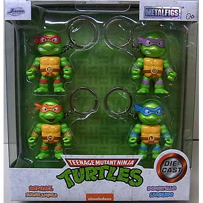 JADA TOYS METALS DIE CAST 2.5インチフィギュア TEENAGE MUTANT NINJA TURTLES KEYCHAIN 4PACK