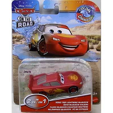 MATTEL CARS ON THE ROAD COLOR CHANGERS シングル ROAD TRIP LIGHTNING McQUEEN