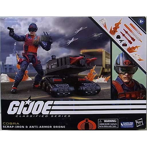 パッケージ傷み特価 HASBRO G.I.JOE 6インチアクションフィギュア CLASSIFIED SERIES SCRAP-IRON & ANTI-ARMOR DRONE