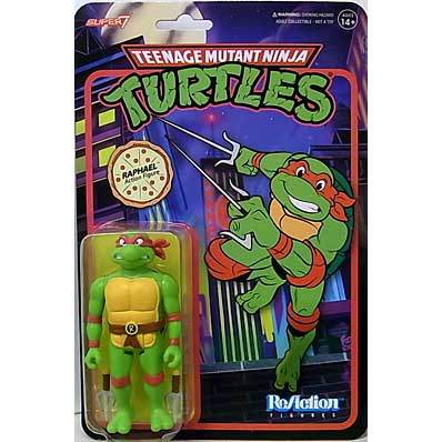 SUPER 7 REACTION FIGURES 3.75インチアクションフィギュア TEENAGE MUTANT NINJA TURTLES WAVE 7 RAPHAEL [CARTOON]