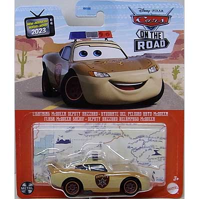 MATTEL CARS ON THE ROAD シングル LIGHTNING McQUEEN DEPUTY HAZZARD