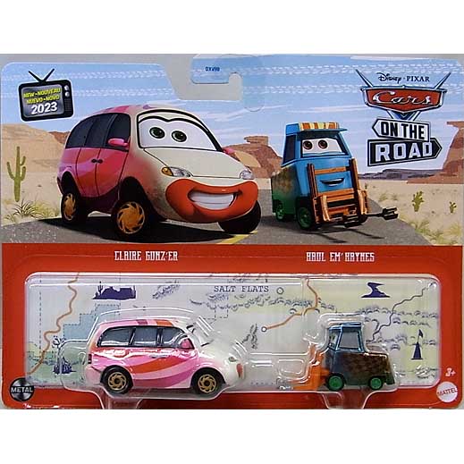 MATTEL CARS ON THE ROAD 2PACK CLAIRE GUNZ'ER & HAUL EM' HAYNES