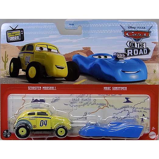 MATTEL CARS ON THE ROAD 2PACK GEARSTEN MARSHALL & MARC SONDTIMER