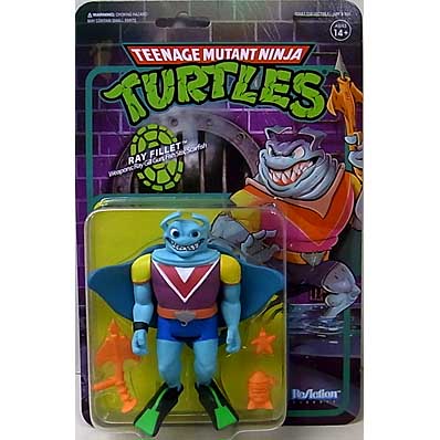 SUPER 7 REACTION FIGURES 3.75インチアクションフィギュア TEENAGE MUTANT NINJA TURTLES WAVE 4 RAY FILLET