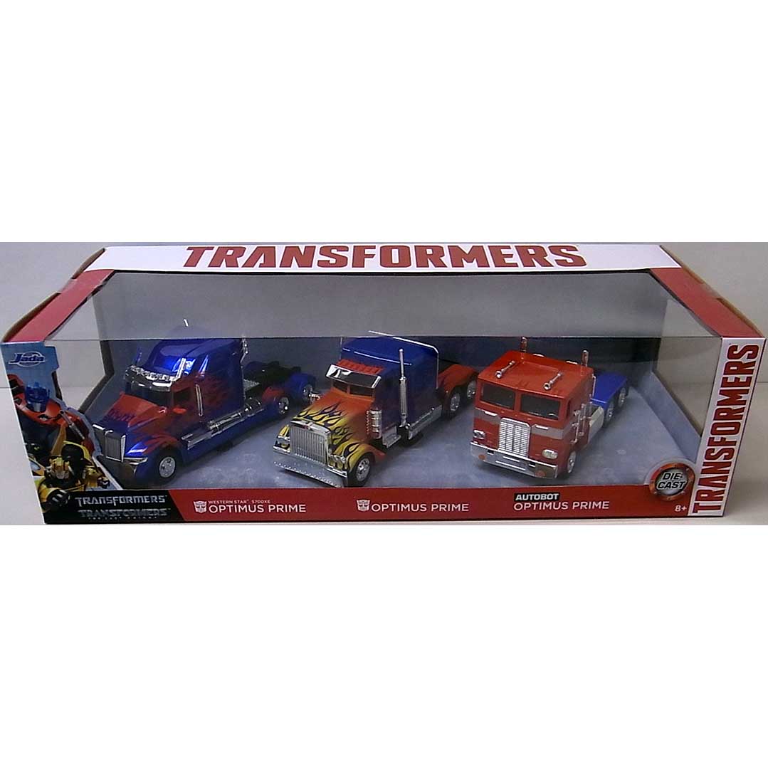 パッケージ傷み特価 JADA TOYS METALS DIE CAST 1/32スケール TRANSFORMERS OPTIMUS PRIME 3PACK