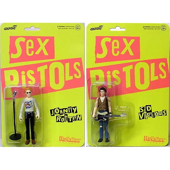 SUPER 7 REACTION FIGURES 3.75インチアクションフィギュア SEX PISTOLS WAVE 1 2種セット