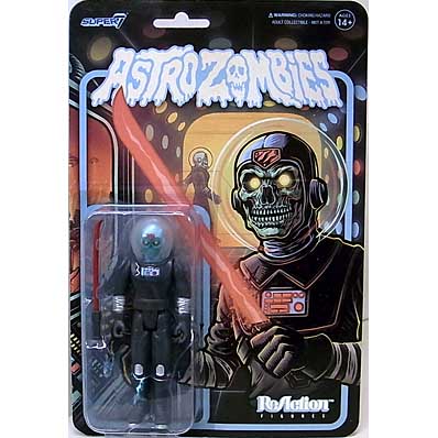 台紙傷み特価 SUPER 7 REACTION FIGURES 3.75インチアクションフィギュア ASTRO ZOMBIES [BLACK / SILVER]