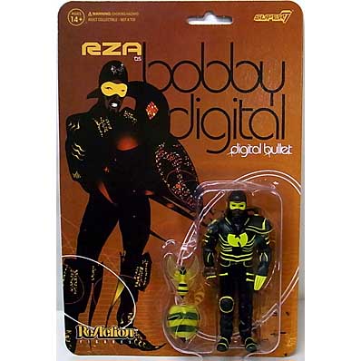 台紙破れ特価 SUPER 7 REACTION FIGURES 3.75インチアクションフィギュア RZA BOBBY DIGITAL [DIGITAL BULLET]