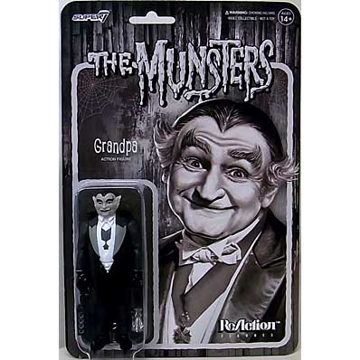 SUPER 7 REACTION FIGURES 3.75インチアクションフィギュア THE MUNSTERS WAVE 2 GRANDPA [GRAYSCALE]