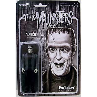 SUPER 7 REACTION FIGURES 3.75インチアクションフィギュア THE MUNSTERS WAVE 2 HERMAN [GRAYSCALE]