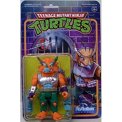 SUPER 7 REACTION FIGURES 3.75インチアクションフィギュア TEENAGE MUTANT NINJA TURTLES WAVE 6 TRICERATON