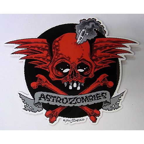 ASTRO ZOMBIES スカルウィング・ステッカー ROCKET SKULLWING [ RED ]