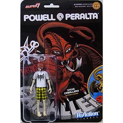 SUPER 7 REACTION FIGURES 3.75インチアクションフィギュア POWELL PERALTA WAVE 2 STEVE CABALLERO DRAGON