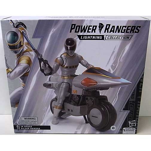 パッケージ傷み特価 HASBRO POWER RANGERS LIGHTNING COLLECTION 6インチアクションフィギュア IN SPACE SILVER RANGER WITH SILVER CYCLE