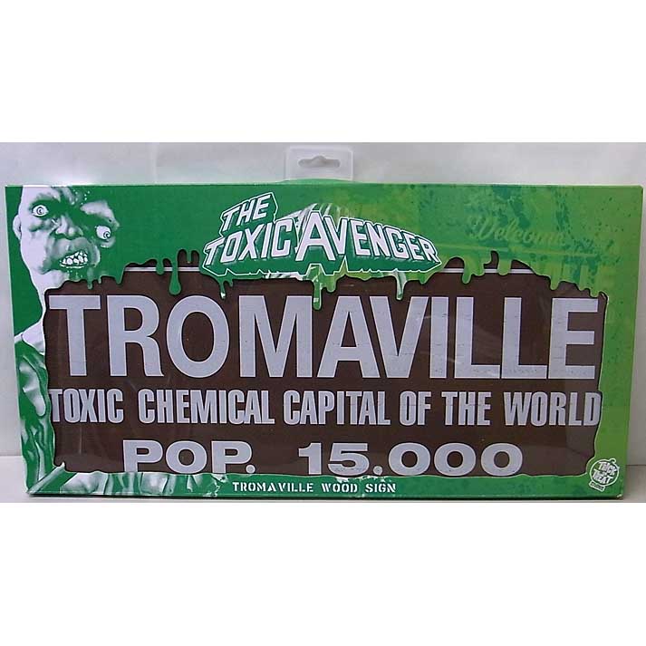 パッケージ傷み特価 TRICK OR TREAT STUDIOS THE TOXIC AVENGER TROMAVILLE WOOD SIGN