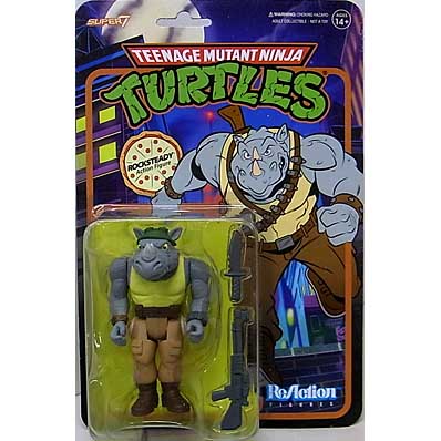 SUPER 7 REACTION FIGURES 3.75インチアクションフィギュア TEENAGE MUTANT NINJA TURTLES WAVE 8 ROCKSTEADY [CARTOON]